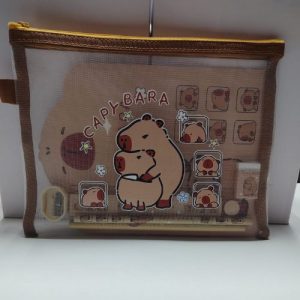 Cartuchera Capy Bara (cuaderno+regla+2 làpices+goma+sacapuntas)