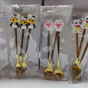 Cubiertos con animalitos pack x3